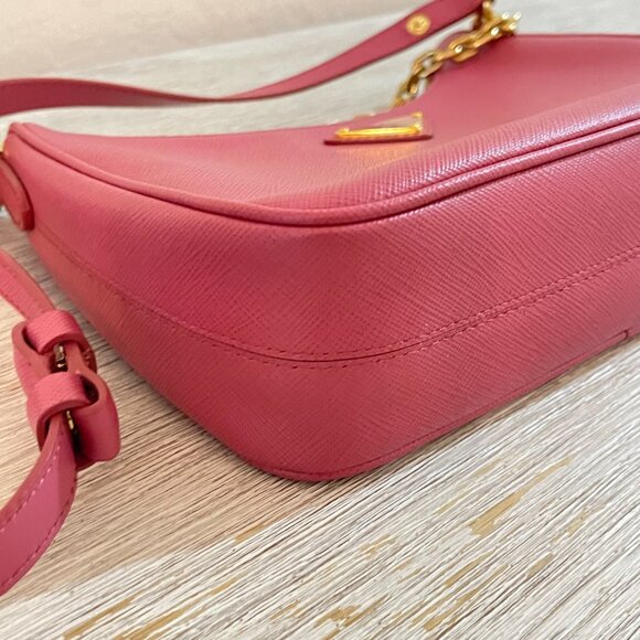 Prada Re-Edition Mini Saffiano Leather Bag Bruyere Pink Mint Condition!! - Picture 7 of 16